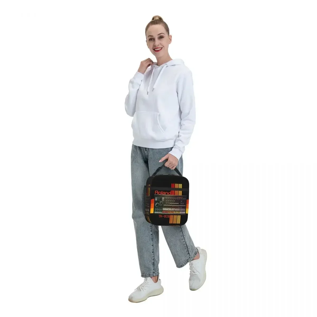 Roland Tr-808 Drum Machine Model Insulated Lunch Bags Picnic Bags Thermal Cooler Lunch Box Lunch Tote for Woman Work Kids School