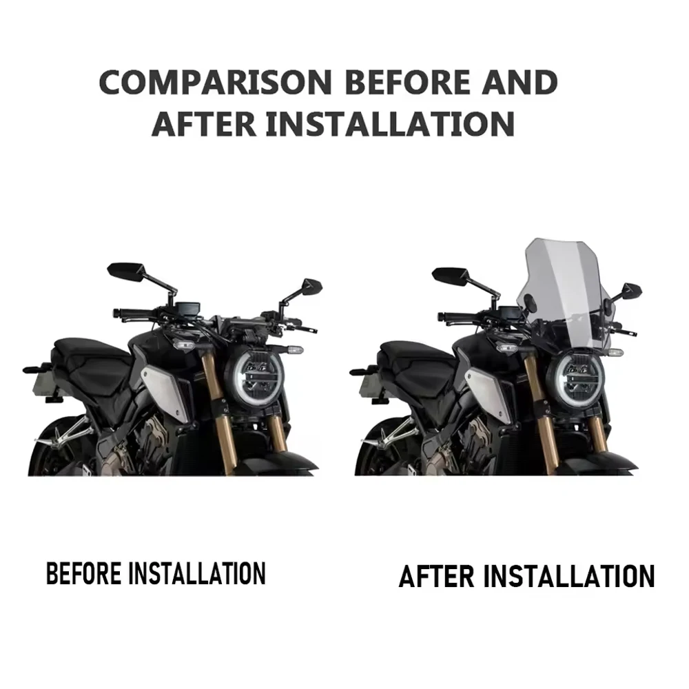 Universal Windscreen For Bullet / Meteor / Classic 350 500 Interceptor 650 Himalayan 411 400 Windshield Deflector Screen Cover