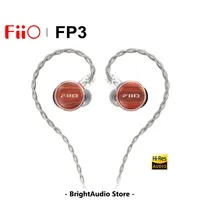 FiiO FP3 HiFi 14.5mm Planar Diaphragm Driver in Ear Earphone Wood Faceplate 0.78mm Cable for Audiophile Musician Type-C / 3.5mm