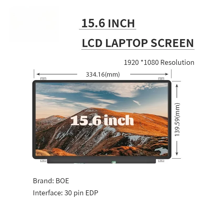 NT156FHM-N41 15.6-Inch Laptop Screen with Full-HD 1920x1080 Resolution 30pin EDP Interface Original TFT LCD Type