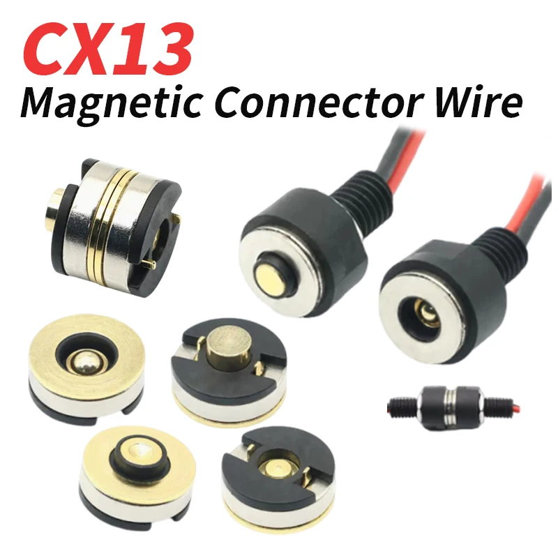 13MM Magnetic Connector CX13 Anti Short Circuit Oven Charging Power Cord Magnetic Contact Head Interface Terminal Wir Waterproof