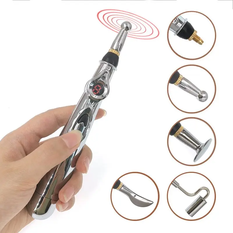 Electronic Acupuncture Pen Acupuncture Point Pen Neck Leg Face Pulse Acupuncture Meridian Pen Massager for Body Relief Pain Tool