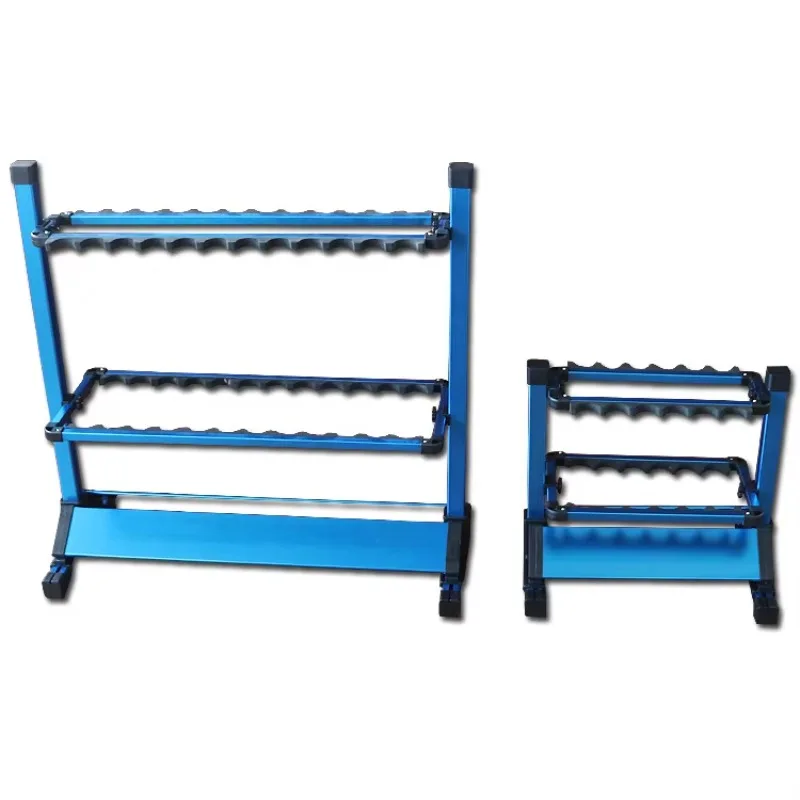 

Newbility High Quality Rod Storage Display 12/24 Holes Blue Aluminum Fishing Rod Holder Rack