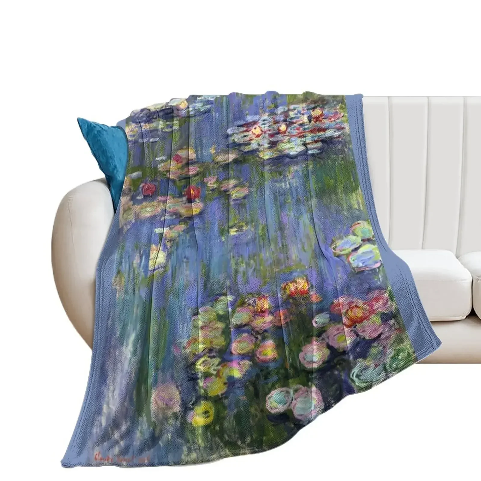 

Monet - Water Lilies, 1916 Throw Blanket Nap warm for winter Blankets