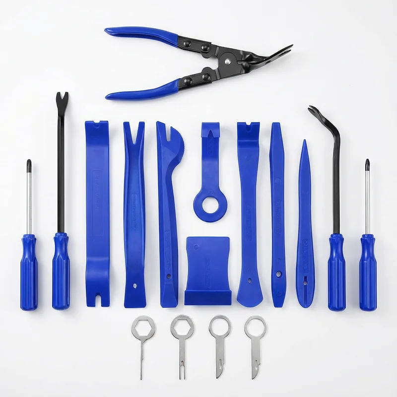 

19pcs Car Trim Removal Tool Set Clip Pliers Fastener Remover Stereo Removal Hand-held Disassembly Tool Auto Interior Repair Kit