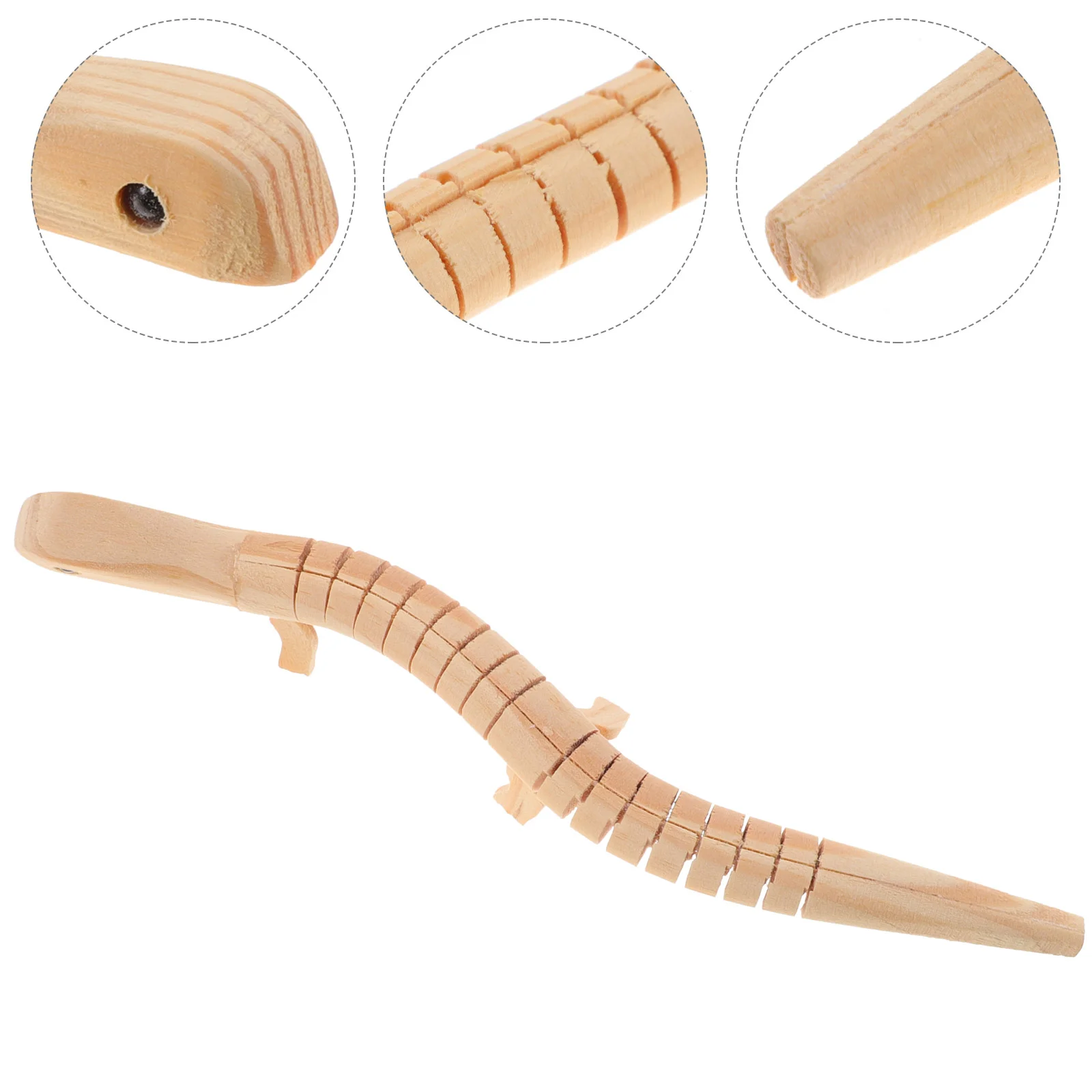 

5 Pcs Puzzle Child Toys Animal Lizard Wiggly Lizards Wooden Snakes for Kids Unfinished Model