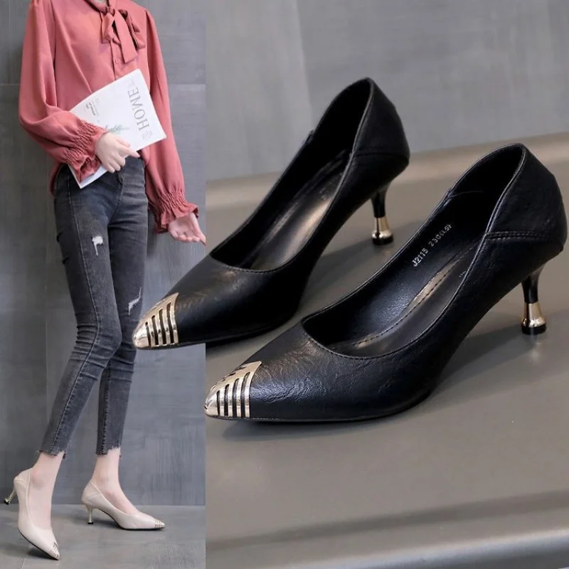 

French-style low-cut women's high heels2026New Spring and Autumn Thin Heel Women's Shoes