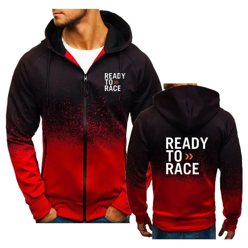 

Outdoor leisure Harajuku jacket for men Ready To Race print hoodie sweatshirt 2024 Autumn men's clothing Comfortable jacket