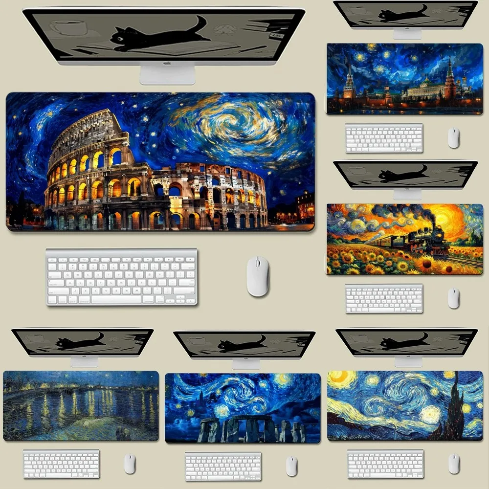 Van Gogh Art Mousepad New Arrivals Large Gaming Mousepad L XL XXL Gamer Mouse Pad Size For Keyboards Mat