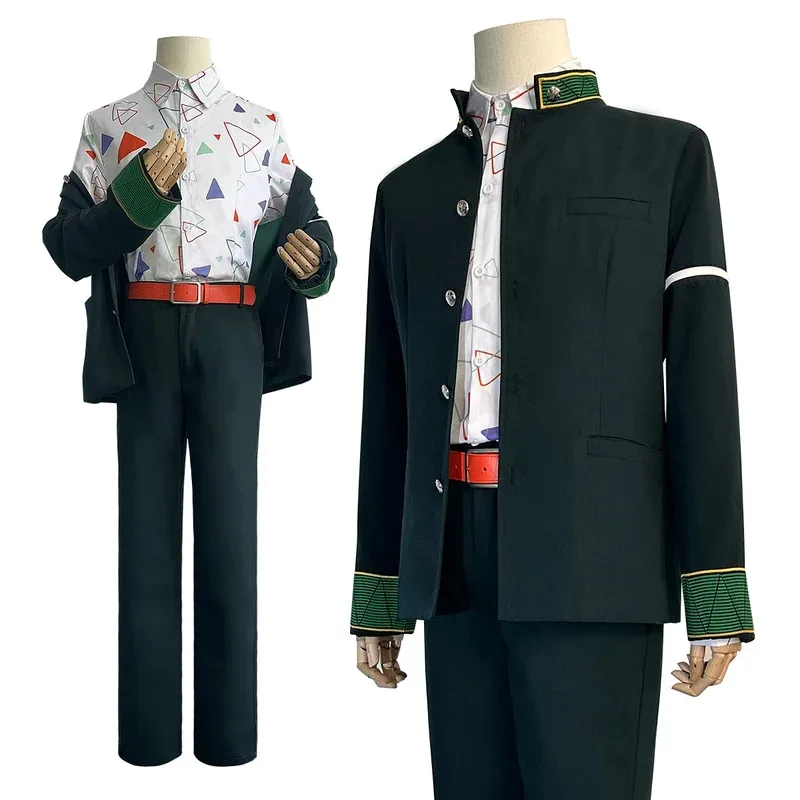 

HOLOUN Wind Breaker Anime kiryu mitsuki Cosplay Costume Wig School Uniform Green Jacket Pants Shirt Belt Cos Convention