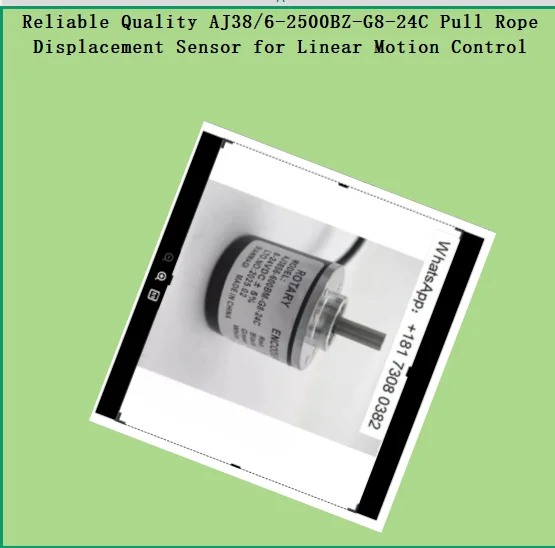 Reliable Quality AJ38/6-2500BZ-G8-24C Pull Rope Displacement Sensor for Linear Motion Control