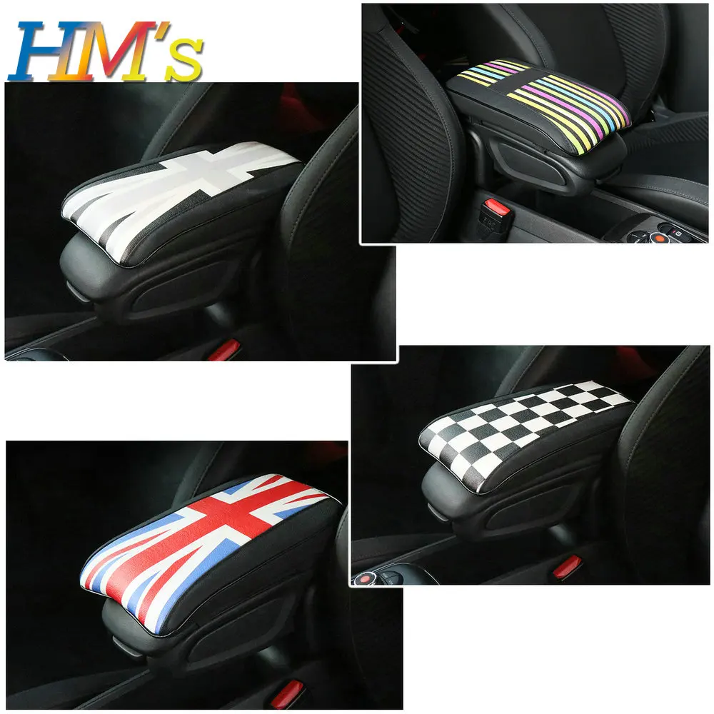 Car Leather For Mini Cooper F54 F55 F56 R55 R56 Auto Hand Rest Pad Central Armrest Storage Box Cover Protective Mat Accessories