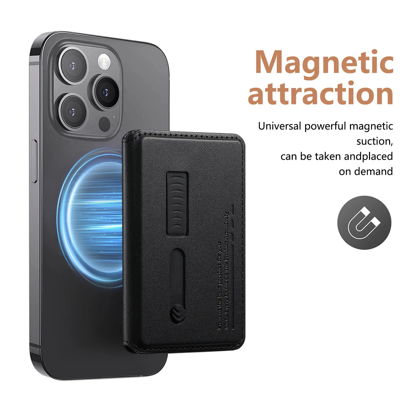 Starke magnetische Leder-Geldbörse mit verstecktem Ständer für Magsafe für iPhone 17 16 Pro Max 15 Plus 14 13 Kartenhalter-Taschenabdeckung – Detail 10
