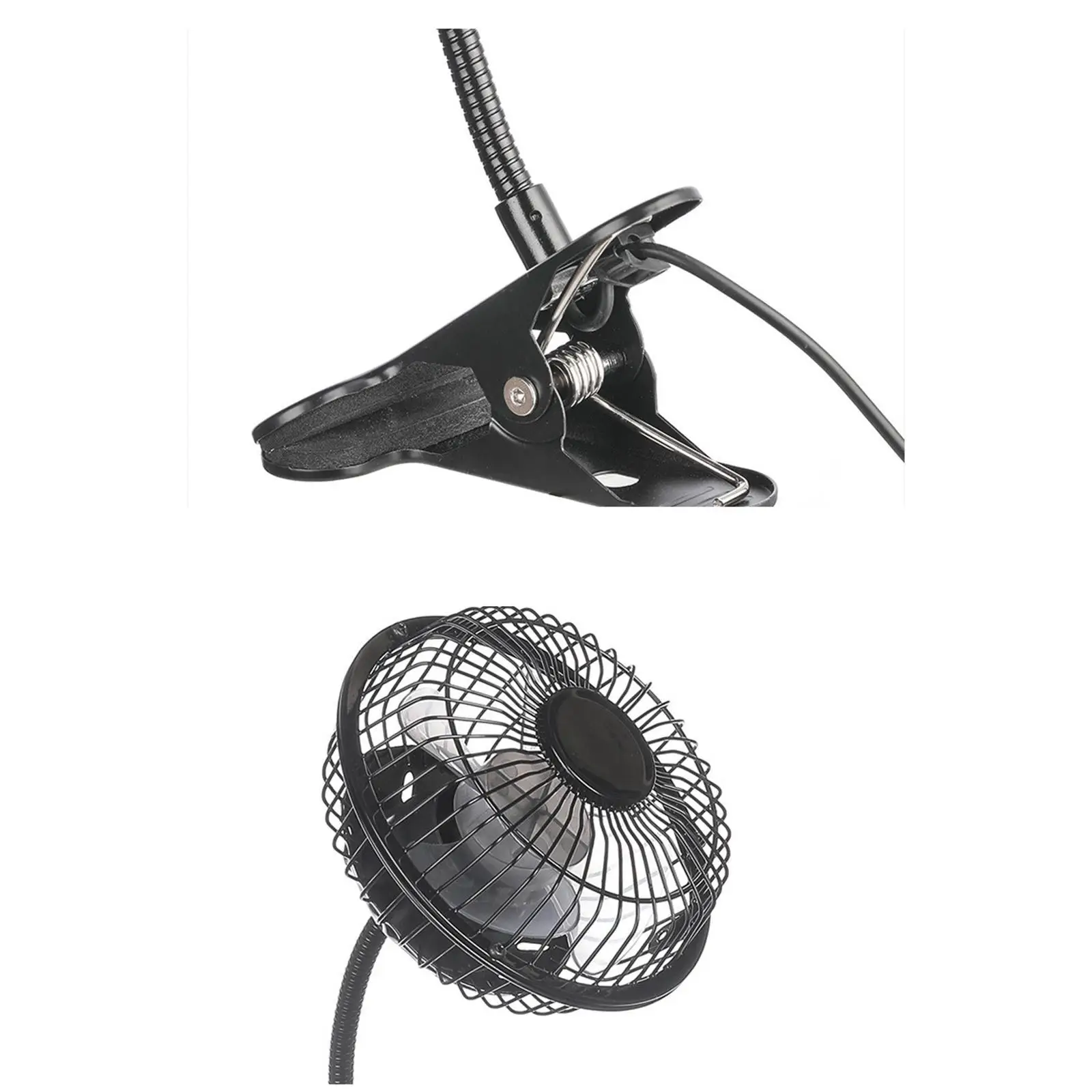 سرير مروحة شخصي محمول، مكتب المزرعة، مروحة صغيرة USB داخلية، مشبك على المروحة، قابل للتعديل لنوم السيارة والسفر وحقيبة الظهر في الصيف