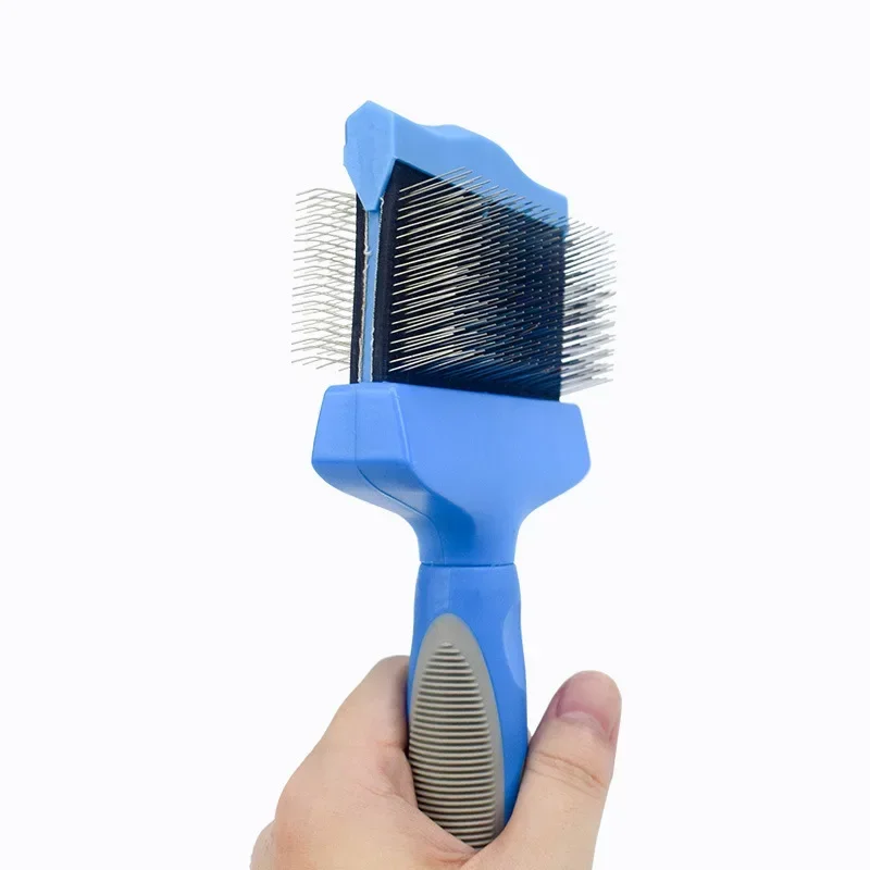 Double Sided Pet Hair Trimmer Comb Brush Dog Cat Hair Fur Bristle Grooming Shedding Cleaning Massage Comb Hair Remover