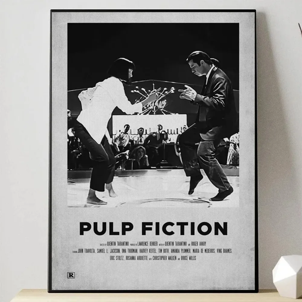 Black and White Movie Series Poster Pulp Fiction Prints Canvas Printing Wall Art Picture for Living Room Home Decoration