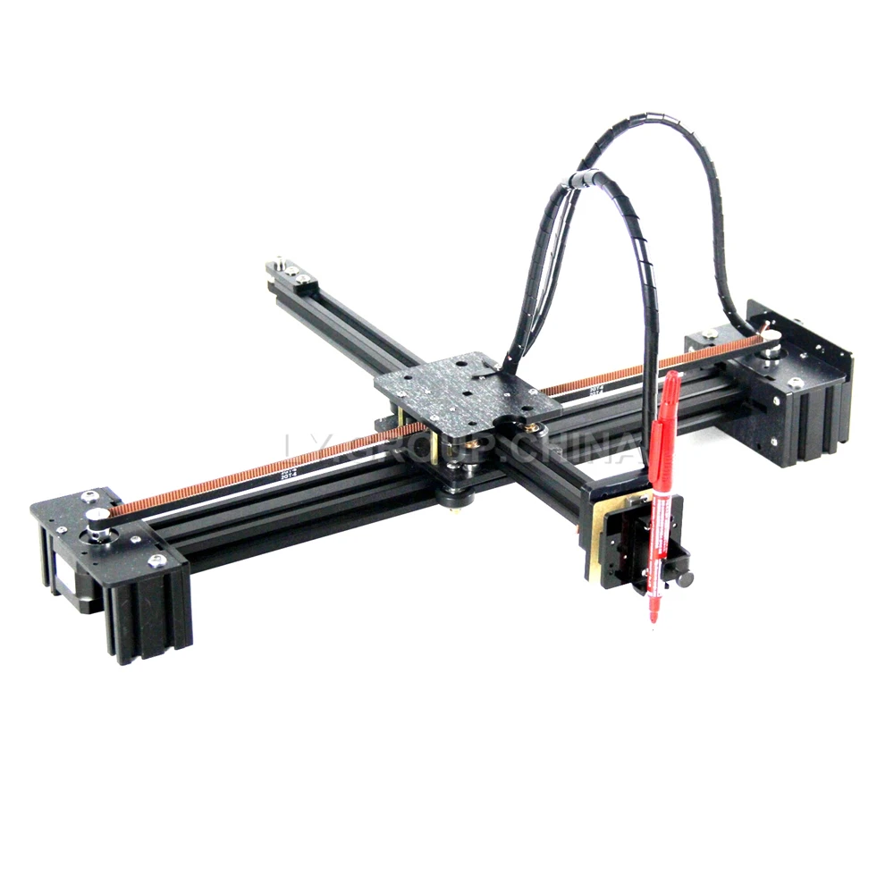 DIY Disassembled LY Cross Type Belt Pulley Pen Drawing Robot Machine Lettering XY-plotter For Sketch Writing EBB Motherboard