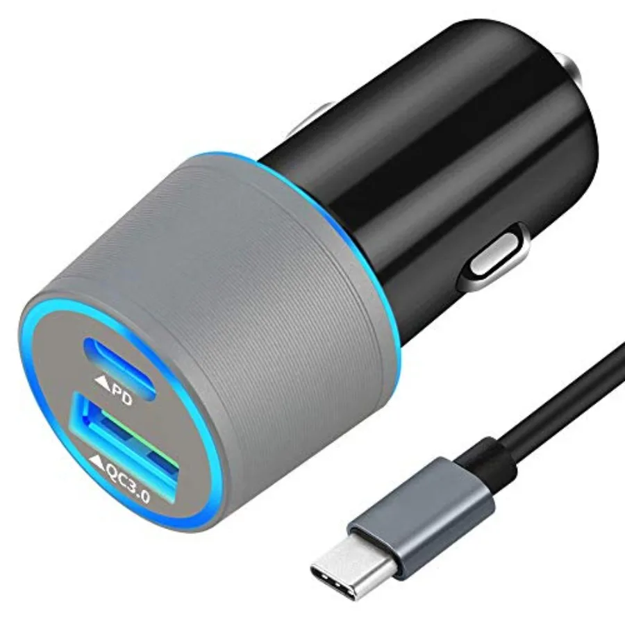 

45W Fast USB C Car Charger for Google Pixel 10/10 Pro/10 Pro XL/9/9a/8/7, Galaxy S26+/S25 Ultra, Android Phone Plug PD and QC3.