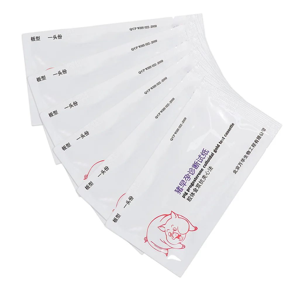 

6 Sets Pregnancy Test Paper for Pigs Animal Farm Equipment Veterinary Early Strips Tools Response Plastic Cattle Waiting Kit