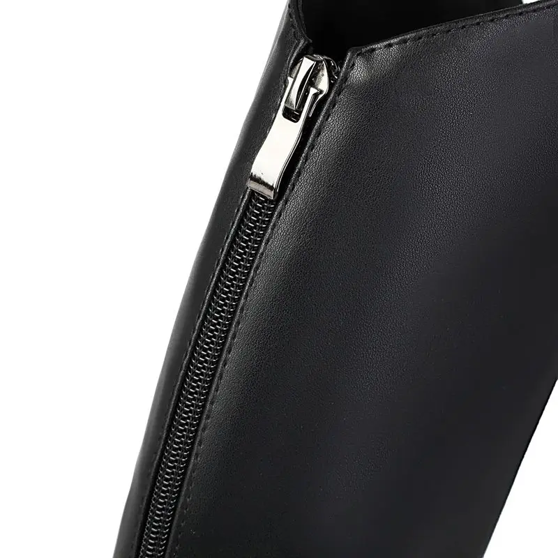 

Женские длинные сапоги Girseaby в стиле ретро с круглым носком, на толстом каблуке 8 см, на платформе 3 см, на молнии, повседневные, до колена, ручной работы