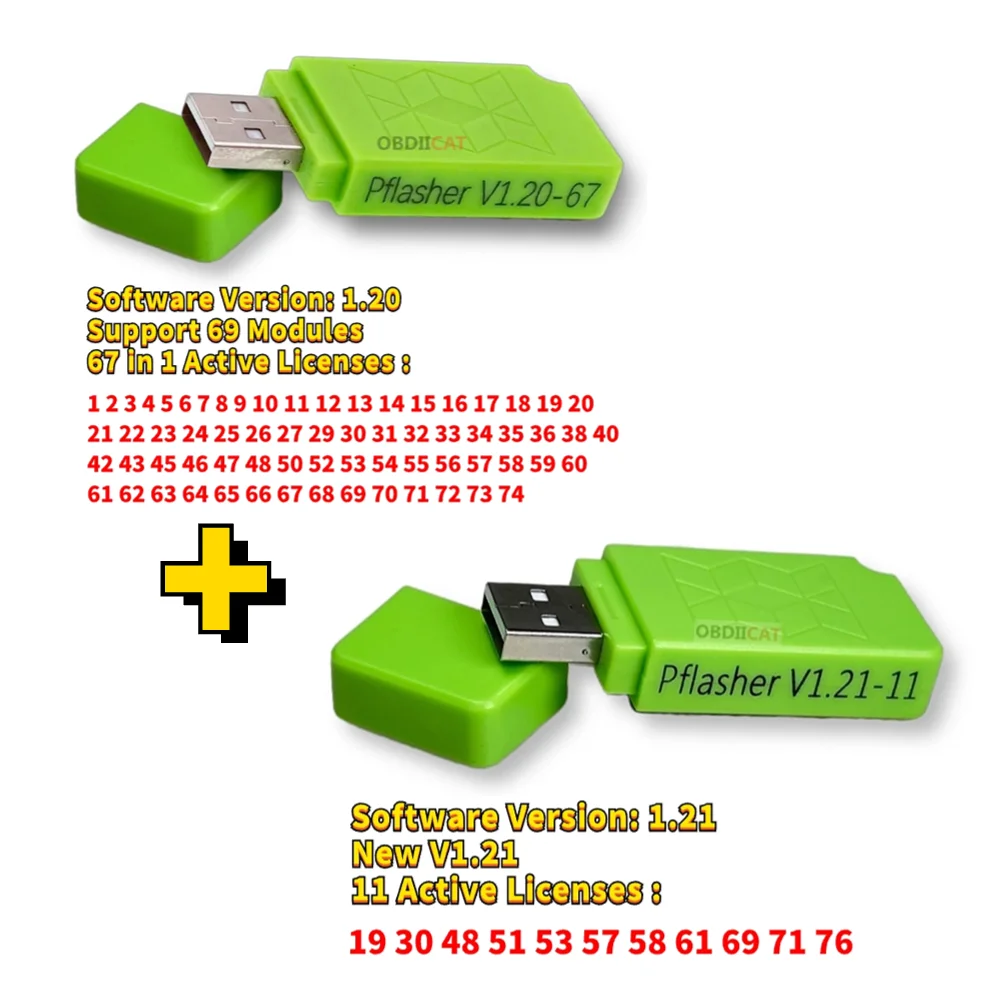 Para SM2 Pro J2534 PCMflasher FLASH V1.20 V1.21 banco ECU Chip programador herramienta Dongle 1,21/1,20 69 broches PCM (solo Dongle)