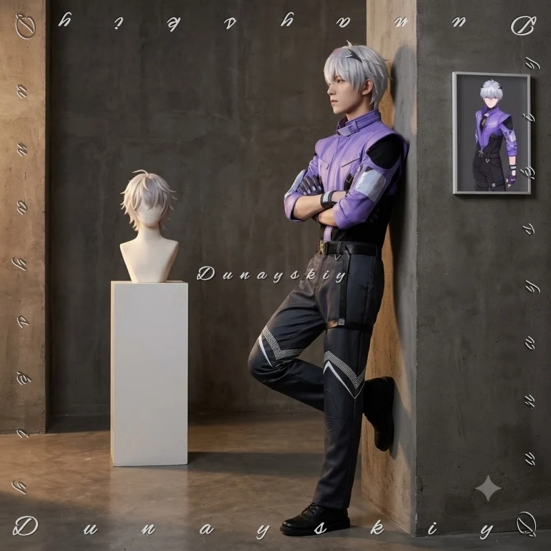 Costume de cosplay Zero avec perruque, ensemble complet de combinaison de course pour homme, inspiré du jeu mobile populaire Neverness To Everness, pour Comic Con et événements cosplay