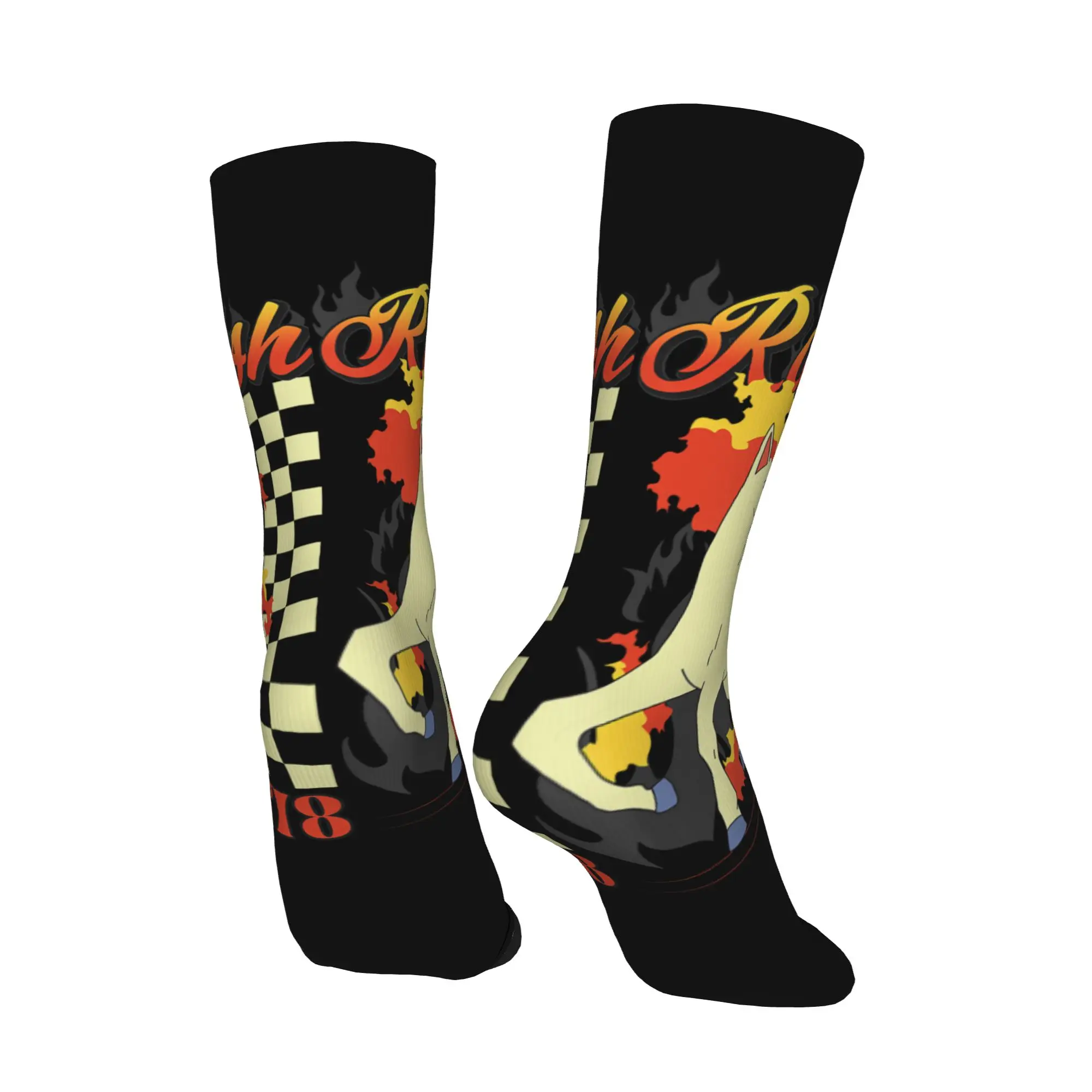 sports socks Pokemon Rapidash Pokedex Entry Cool Pose Retro  Hip Hop Novelty Seamless Crew Crazy Sock view 4