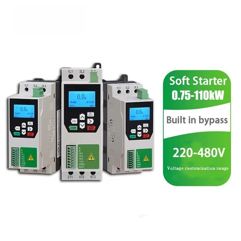 0.75-110KW 220-480V Soft Starter with Built-in Bypass Global Voltage Compatible