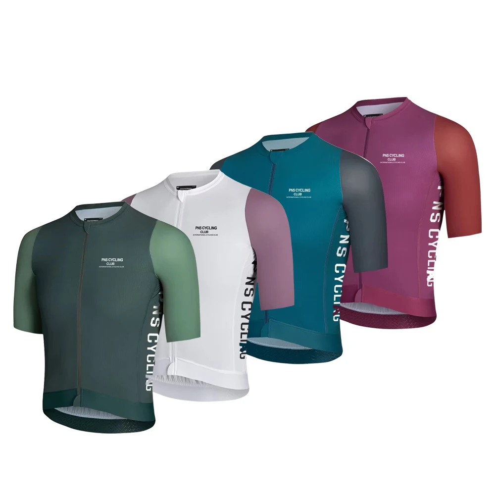 

Мужской велосипедный трикотаж PNS с коротким рукавом из дышащей быстросохнущей ткани, велосипедный трикотаж для шоссейных гонок, одежда для велоспорта, рубашки для горного велосипеда