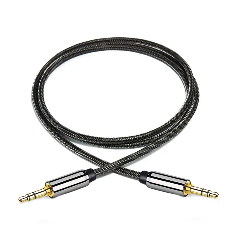 3.5mm Aux Cable Male To Male Audio Cables 3.5 Jack Stereo Plug Braid Shielded Consumer Electronics For Car Earphone 0.5M 1M 5M