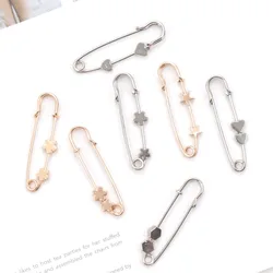 3PCS/Set Women Simple Trendy Popular Decoration Buckle Lapel Pin Brooches Women Cardigan Coat Sweater Costume Safety Pin Jewelry