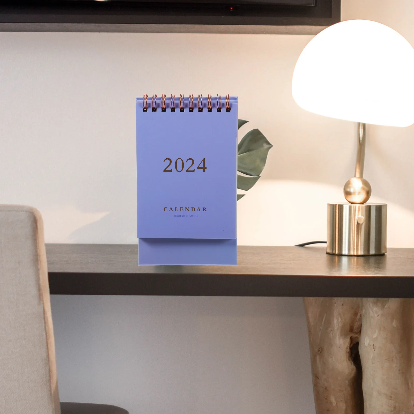 

2024 Desktop Calendar Minimalist Green Small Size Monthly Planner 2023 7 to 2024 12 Paper Coil Design Space Saving Home Office