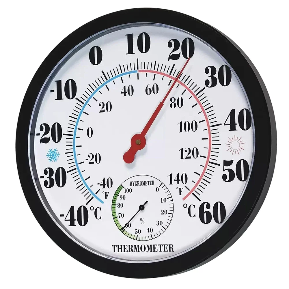 Home ThermoHygrometer 2 In 1 for Temperature and Humidity Monitoring Mechanical Coil Sensor and Automatic Calibration System
