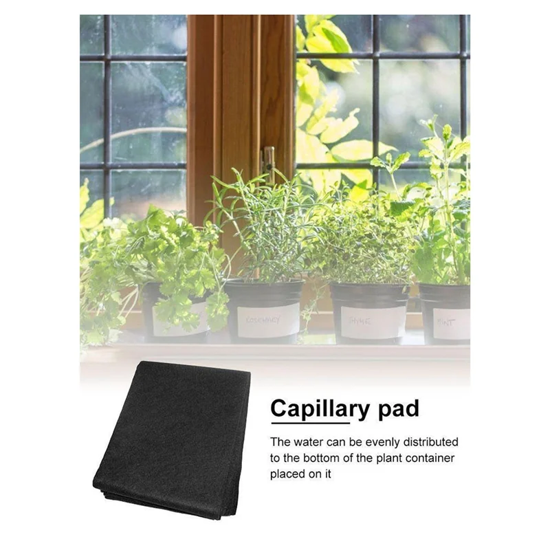 Automatic Plant Watering Mat, 120X100cm Capillary Mat Automatic Plant Watering System Capillary Gasket Absorbent Cloth Durable-H