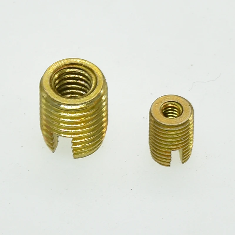 M2 to M20 Golden Galvanized Self Tapping insert Screw Bushing 302 Slotted Type Wire Thread Insert Nut Repair