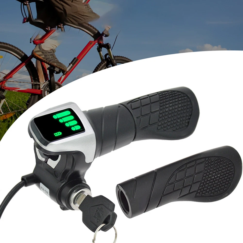 36V Electric Bicycle Split Half Electric Display Handlebar Waterproof Display Speed Control Handlebar Lock Throttle Accelerator