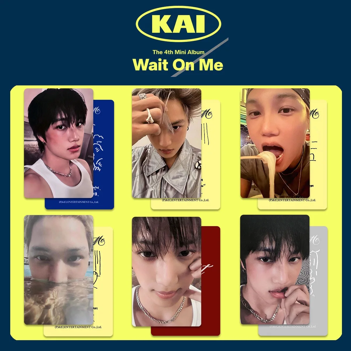 5/6PCS Kpop Hot Idol Group EXO Member KAI New Album 