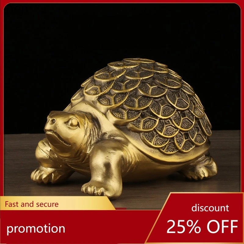 

CZ copper turtle ornament, golden turtle, copper turtle, longevity bronze ornament