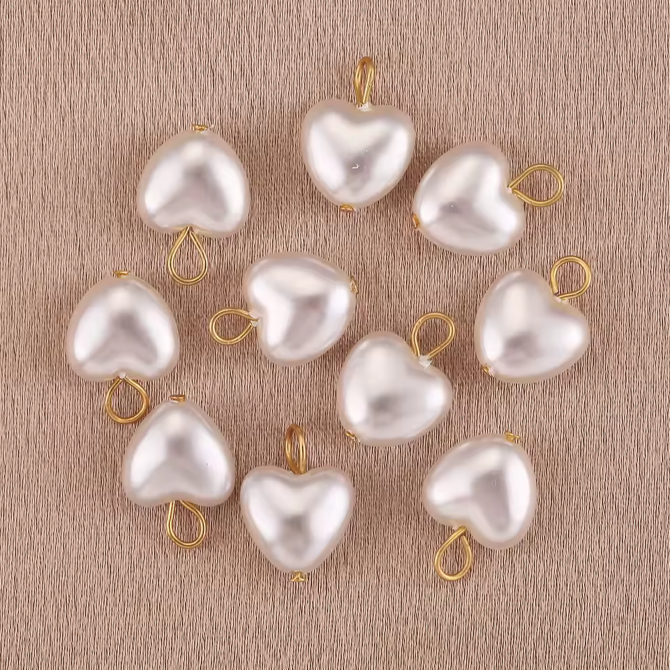 10pcs Imitation Pearl Earring Charms In Jewelry Making DIY Earring Pandants DIY Fashion Cute Heart Geometry Charm Dangles - AliExpress 36