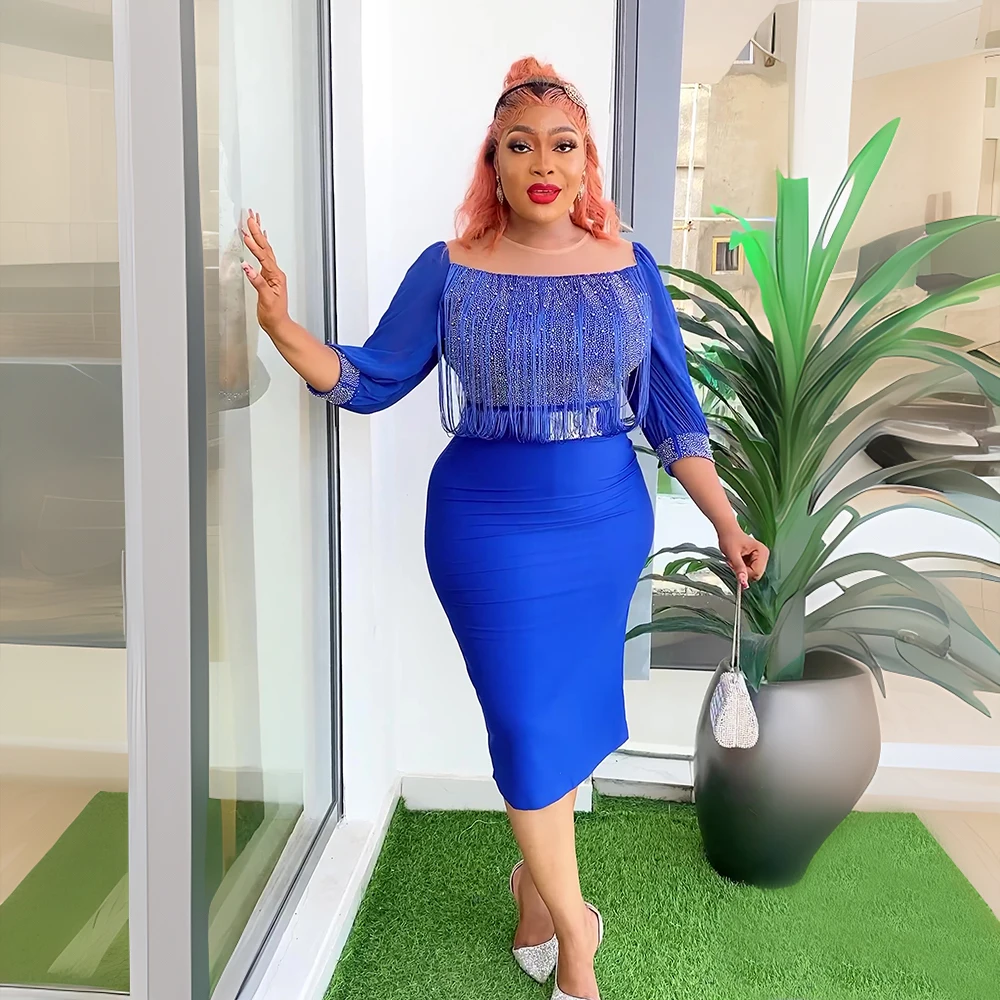 

Elegant African Dresses for Women 2025 Africa Clothing Plus Size Wedding Party Dress Dashiki Ankara Office Lady Outfit Robe