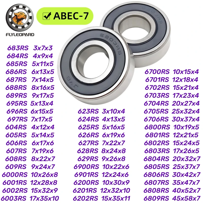 （5pcs/set）6002-2RS Bearing 15x32x9 mm Chrome Steel Deep Groove Ball Bearing 608 6000 6001 6202 6805 6903 2RS Motor Grade ABEC-7