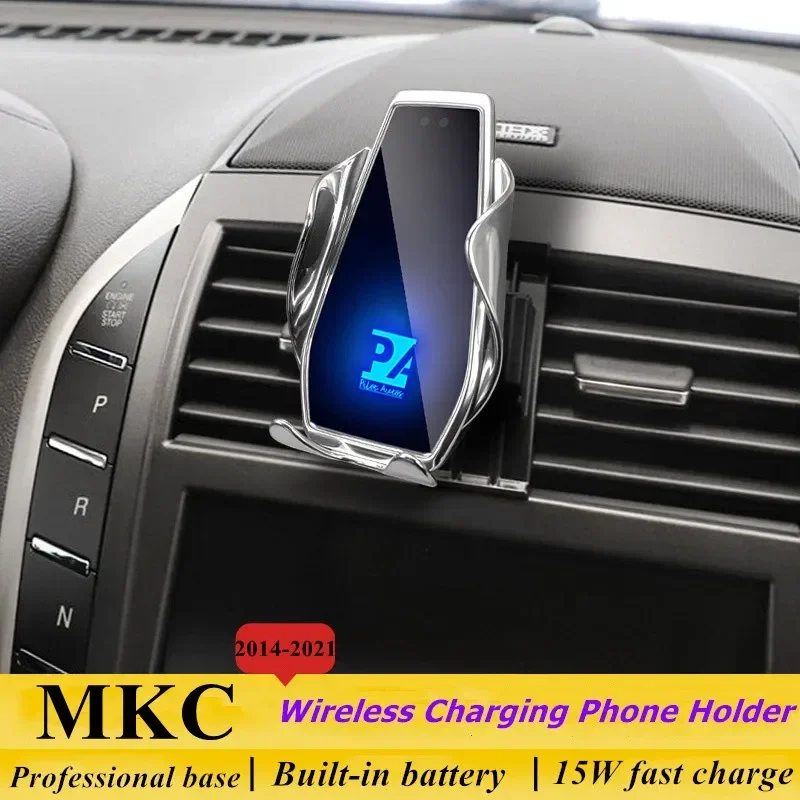 

2014-2021 For Lincoln MKC Mobile Phone Holder Wireless Charger Car Mount Navigation Bracket GPS Support 360 Rotating