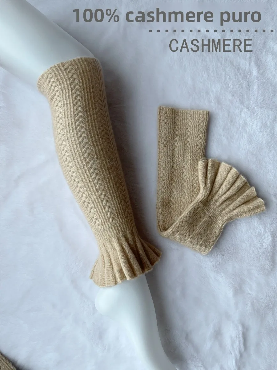 thiened-pure-camere-leg-and-sve-covers-sweet-twisted-flower-design-ankle-and-knee-protection-warmth-and-sle