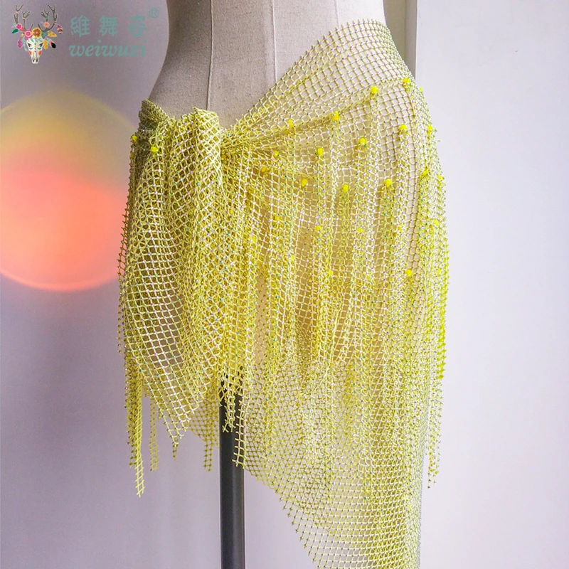 Belly Dance Waist Chain Diamond Hip Scarf New Multi Layered Tassel Belly Dancing Shining Diamond Costume Performance Belt - Image 6