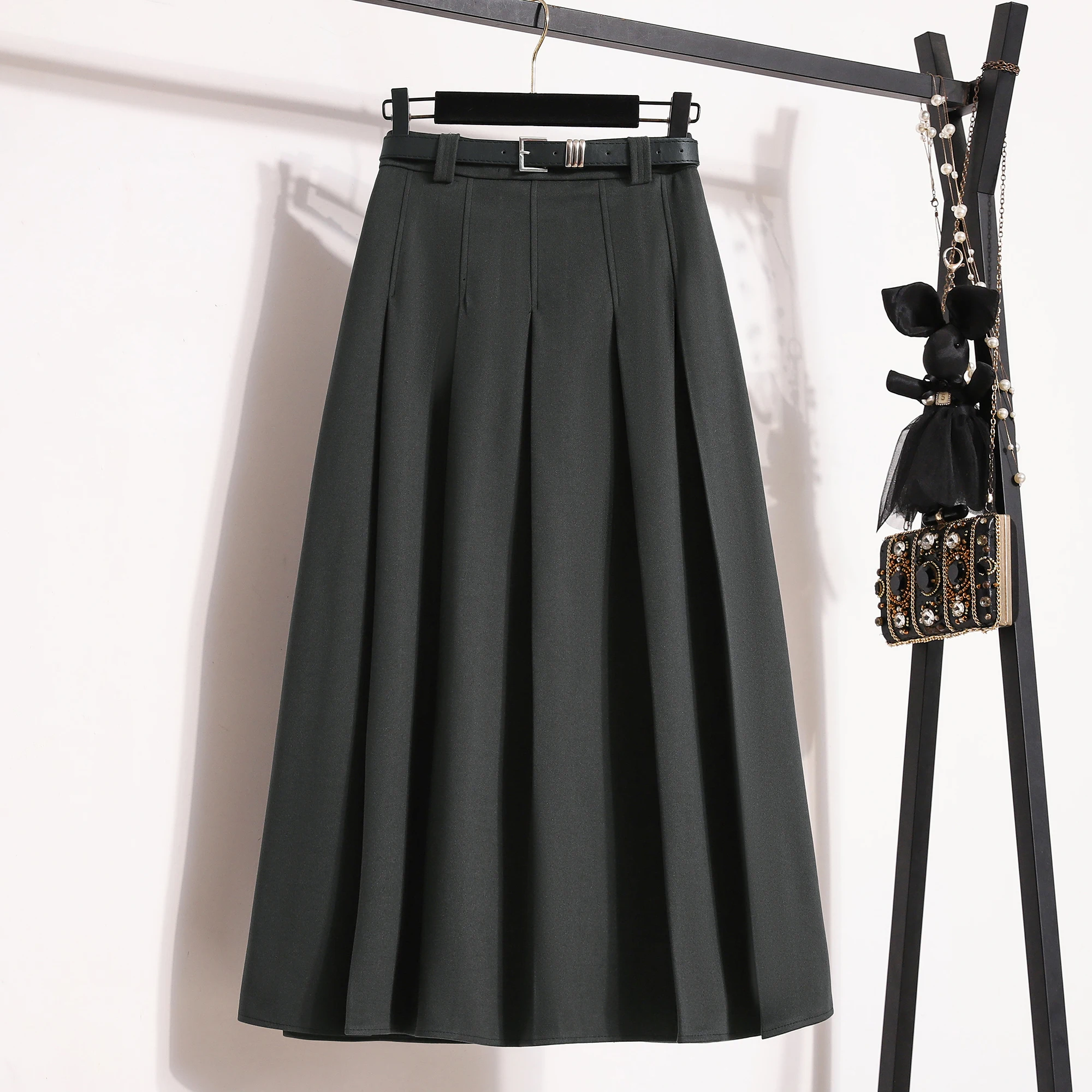 Hohe Taille Anzug Sle A-linie Rock frauen Frühling Herbst Neue ular Rock plus Größe Schmeichelhafte f Rock