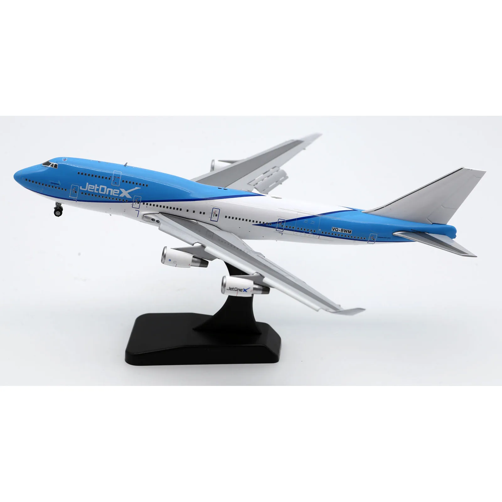 Avión coleccionable de aleación LH4284A, regalo JC Wings 1:400 JetOneX Airlines Boeing B747-400, modelo de avión fundido a presión, VQ-BWM Flaps Down