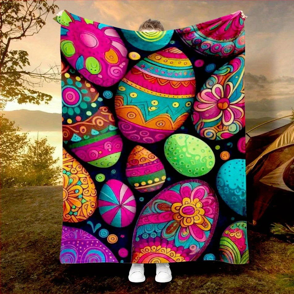 Easter Bunny Bliss Blanket Cozy Flannel Throw for Spring Celebrations AllSeason Comfort Festive Joy Gift