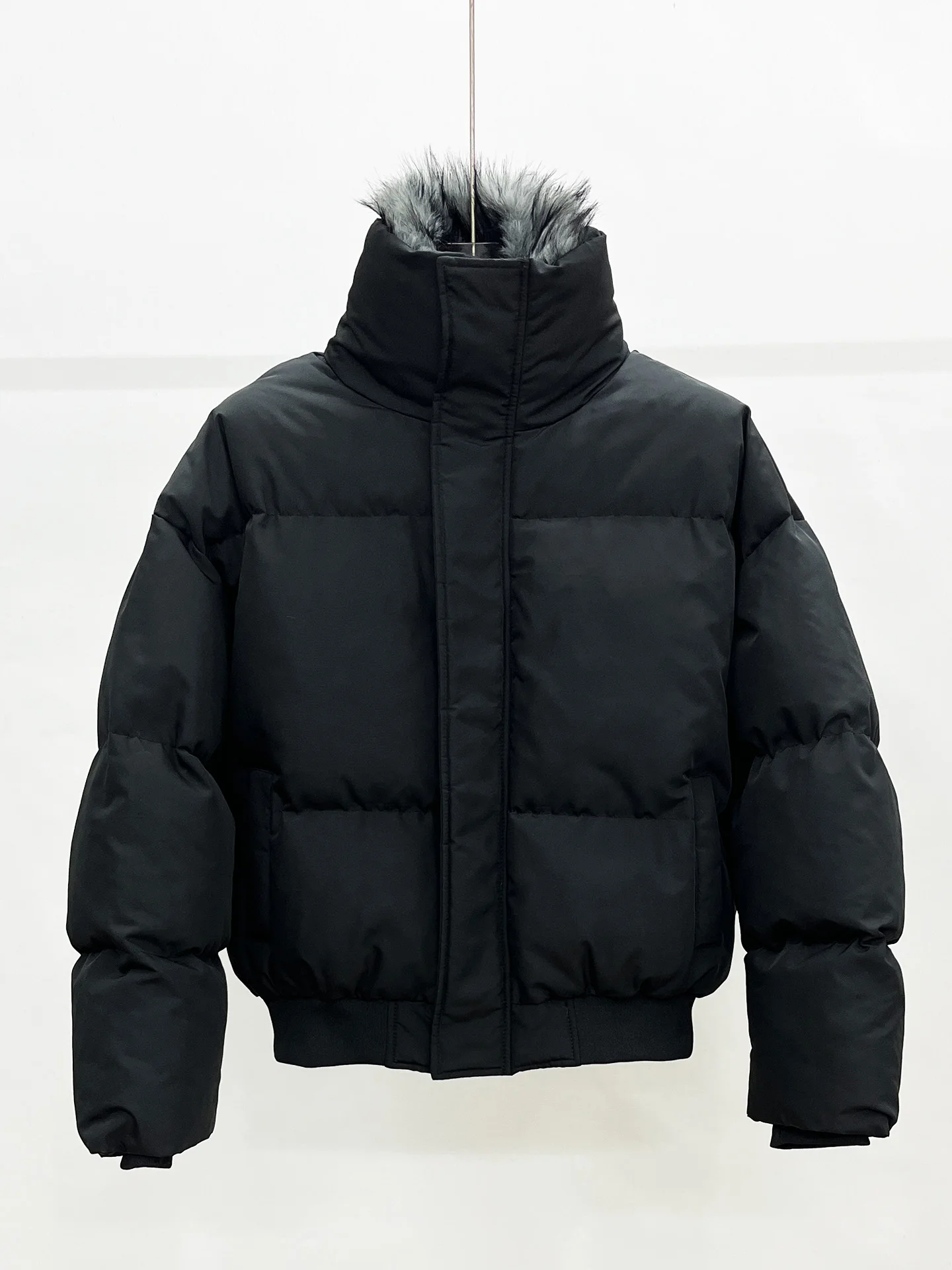 2025 Winter New Faux Two-Piece Faux Fur Collar Splicing Parkas Men Thickened Warm Loose Trendy Parkas Long Sleeve Handsome Coats