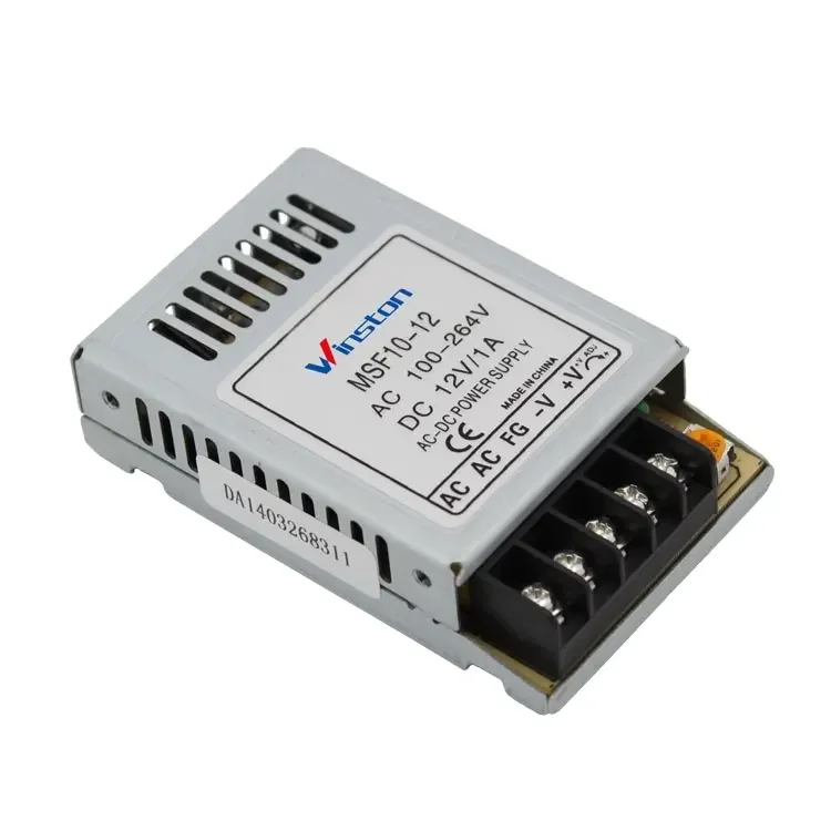 Winston MSF-10W 12V 1A Single Output Adjustable Ultrathin Power Supply Unit