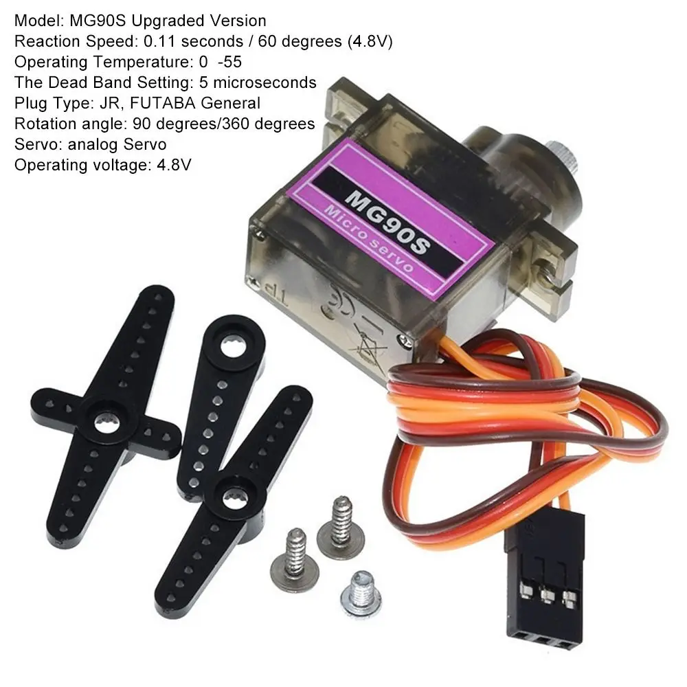 MG90S Metal Gear 9G Servo versione aggiornata per Rc elicottero aereo barca auto MG90 9G Trex 450 RC accessori Robot